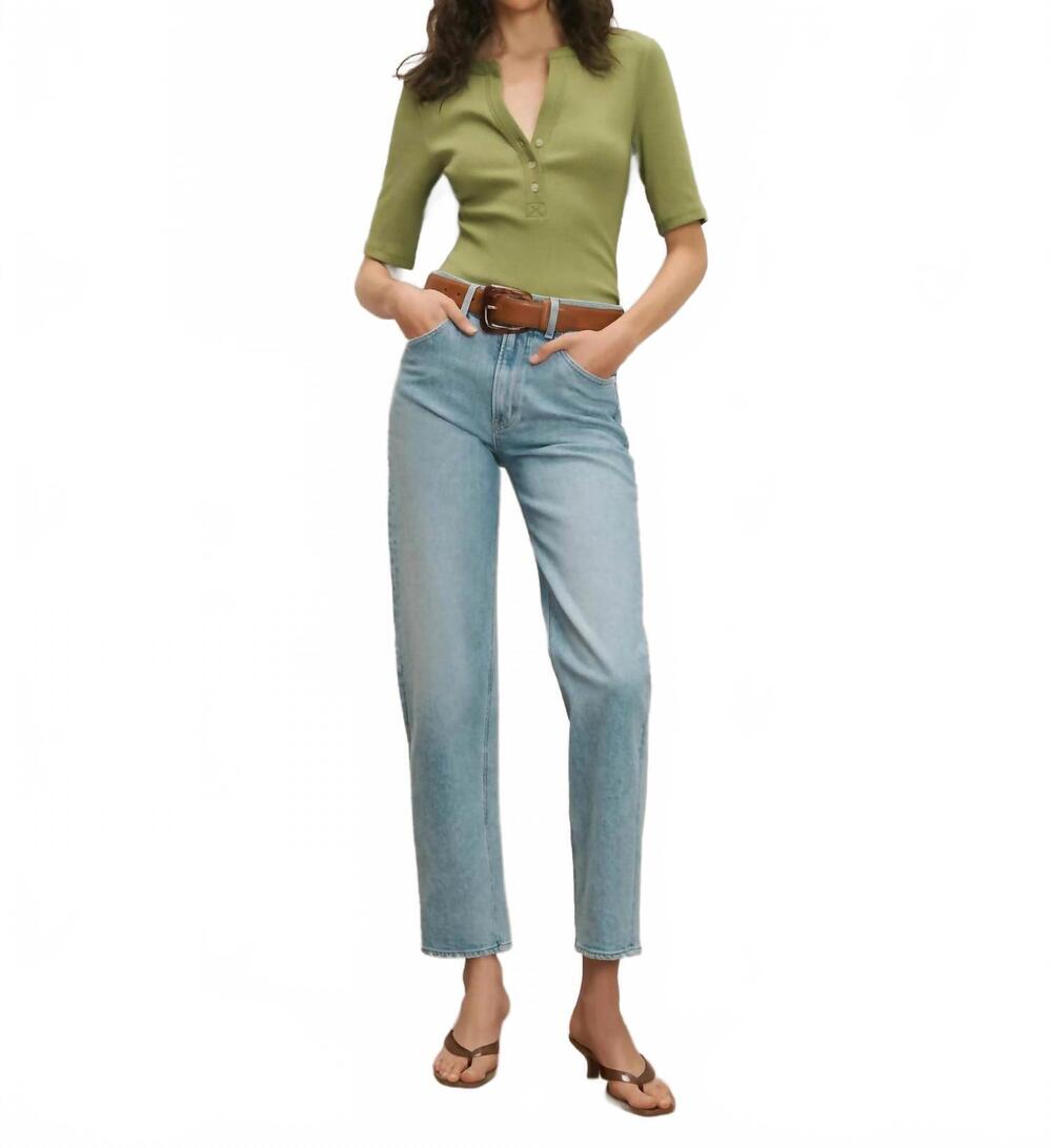 NEW VERONICA BEARD reubian henley top in cactus